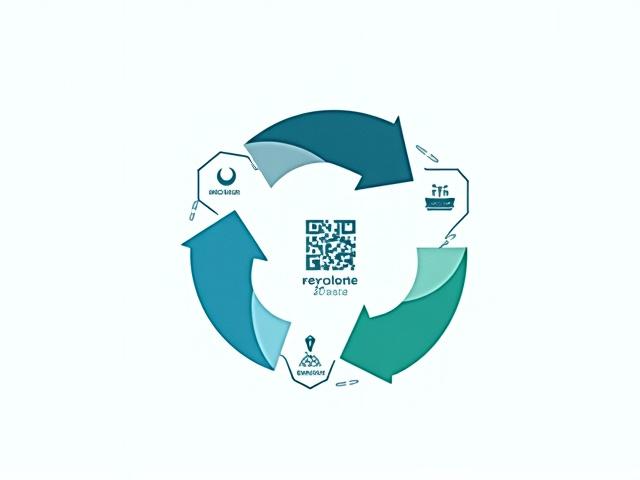 Diagram or infographic showing waste segregation and recycling symbols with a marine background.